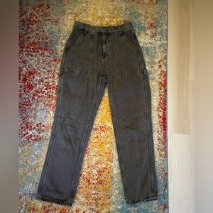 Black Utility High-rise Jeans